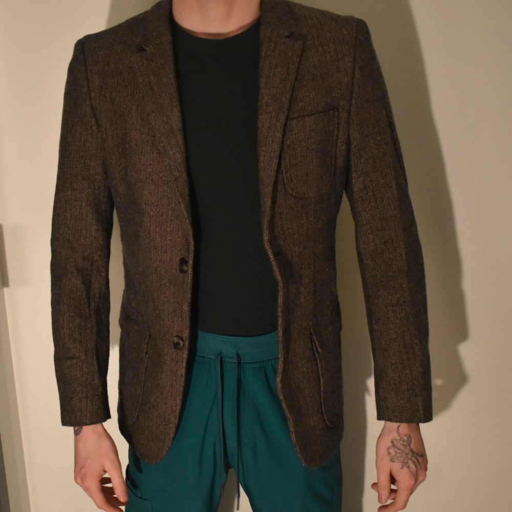 Slim Fit Tweed Blazer